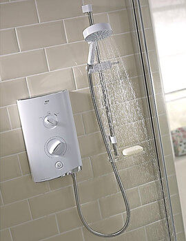 Mira Sport Thermostatic Electric Shower 9KW White And Chrome 1.1746.005 - Image