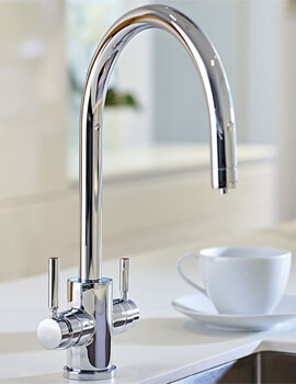 Perrin And Rowe Phoenix 3-In-1 Instant Hot Water Tap With C-Spout - Image