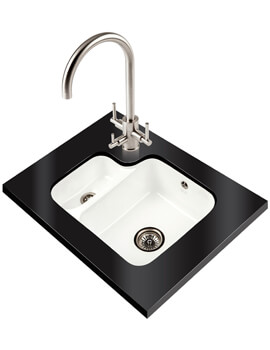 1810 Company Etroduo 343-136U C 1.5 Bowl Undermount Ceramic Sink