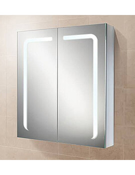 HIB Stratus 60 LED Demisting Aluminium Mirror Cabinet 600 x 700mm