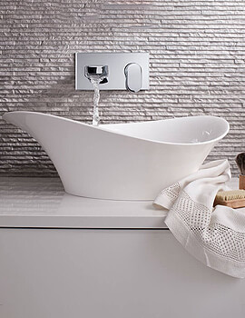 Crosswater Alice Elite White Countertop Washbasin - 560 x 327mm