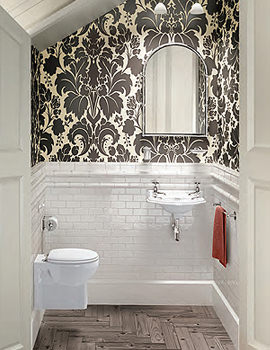 Traditional White Wall Hung Cloakroom Suite