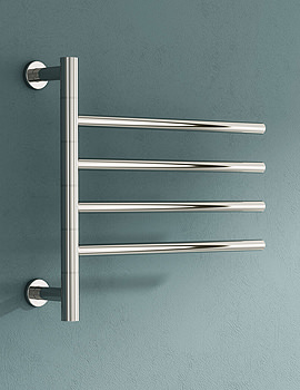 Reina Rance 500 x 475mm Dry Electric Stainless Steel Towel Rail - Image
