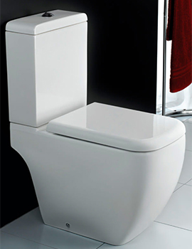 RAK Metropolitan Deluxe White Close Coupled WC And Soft-Close Seat 620mm - Image