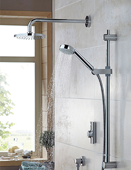 Aqualisa Visage Digital Divert Hand Shower And Wall Drencher - Gravity Pumped - Image