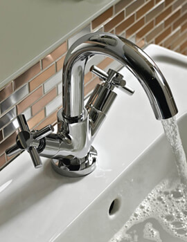 Decade Chrome Basin Mixer Tap With Clicker Waste