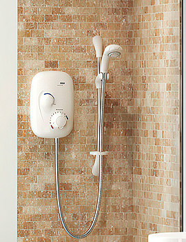 Mira Event XS Thermostatic Power Shower White And Chrome - Image