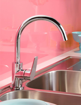 Bristan Raspberry Chrome Kitchen Sink Mixer Tap With Easyfit Base - Image