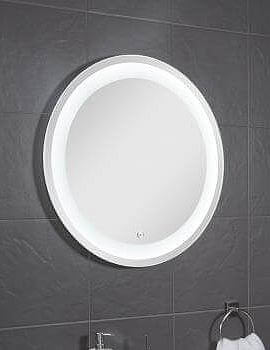 Croydex Wyncham Hang N Lock LED Illuminated 700mm Round Mirror - Image