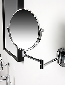 Miller Classic Modern 190mm Round Magnifying Mirror - 8781C - Image