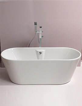 Pura Essence 1700 x 690mm White Freestanding Bath - PB108 - Image