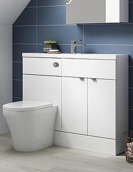 Hudson Reed Fusion 1200mm Compact Furniture Pack - Vanity And WC Unit With Basin - Image