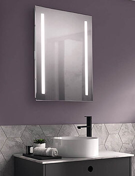 Sensio Kai Plus 500 x 700mm Diffused Slimline LED Mirror With Shaver Socket - Image