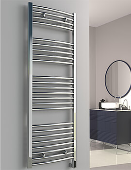 Vogue Focus 300mm Wide Mildsteel Straight Towel Rail - MD001 MS0800300WH