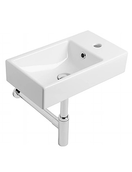 Tavistock Dimension White Wall Hung 460mm Basin With 1 Right Hand Tap Hole - Image