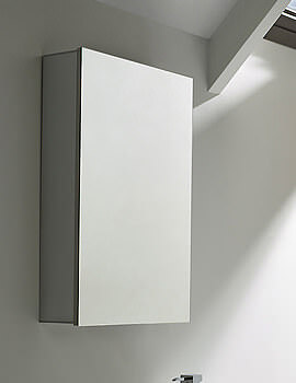 Balance Spacious Aluminium Single Door Mirror Cabinet 440mm