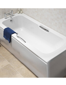 IMEX Ivo White 1700 x 700mm Single Ended Bath With Grips And Anti-Slip