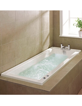 Aqua Linear Round Single Ended Standard White Bath - Sizes And Variants Available - Image