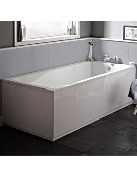 Nuie Ice 1700 x 700mm Single Ended Acrylic White Bath - Image