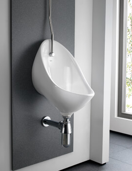 Twyford Clifton Easy To Clean Single White Urinal Bowl 445 x 300 x 375mm - VC7002WH