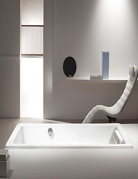 Kaldewei Ambiente Puro 1700mm Single Ended Steel Bath White With Side Overflow - Image