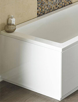 Nuie 800mm White MDF Bath End Panel And Plinth - Image