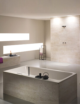 Kaldewei Avantgarde Asymmetric Duo 1800mm Double Ended Steel Bath White - Image