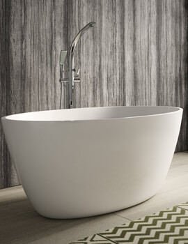 Hudson Reed Grace 1510 x 760mm Round Freestanding Bath White - Image