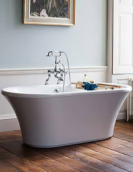 Burlington Brindley 1700mm White Soaking Bathtub With Base Skirt - Image