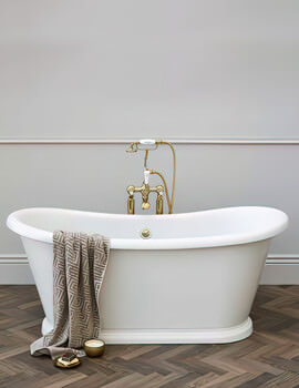 Burlington Admiral 1650 x 710mm White Freestanding Soaking Bath - Image