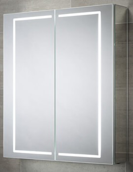 600 x 700mm 2 Door LED Mirrored Cabinet