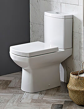 Tavistock Vibe Open Back Close Coupled White WC Pan With Cistern And Seat - Image
