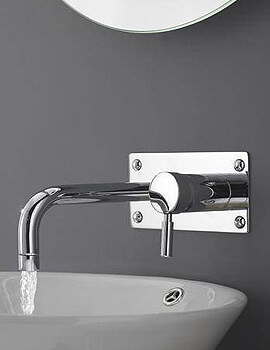 Tec Wall Mounted Single Lever Basin And Bath Shower Mixer Tap Chrome