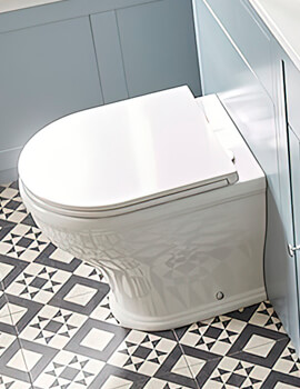 Tavistock Lansdown White 490mm Back To Wall WC Pan With Soft Close Seat - Image