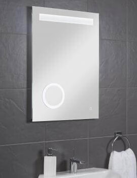 Croydex Halington 700 x 500mm Hang N Lock LED Illuminated Mirror - Image