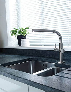 Abode Matrix R50 1.5 Bowl Stainless Steel Kitchen Sink - Image