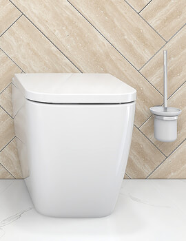 IMEX Essence White 520mm Back-To-Wall WC Bowl With Seat - Image