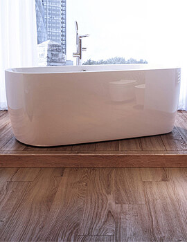 IMEX Platto 1700 x 810mm White Freestanding Bath - Image