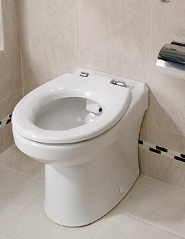 Twyford Sola White Rimless 400 Back-To-Wall WC Pan 508mm - SA1968WH - Image