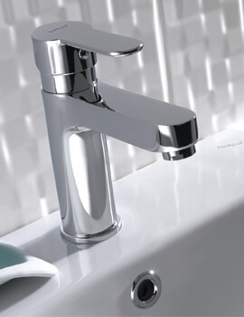 Twyford X50 Mono Basin Mixer Tap With Click Clack Waste - Image