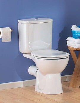 VitrA Layton Close Coupled White WC Pan With Cistern And Soft Close Toilet Seat - Image