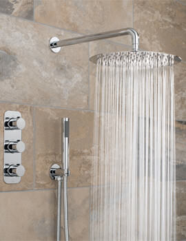 Vado Tablet Altitude Vertical 2 Outlet Chrome Thermostatic Shower Package - Image