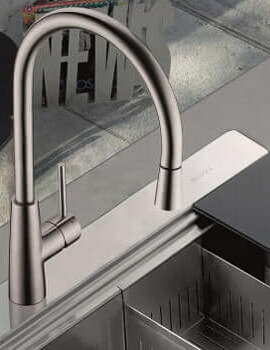 Clearwater Titania C Monobloc Kitchen Sink Mixer Tap With Pull-Out Aerator - Image