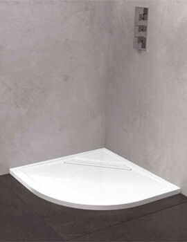 Kudos Connect2 1200 x 900mm Offset Quadrant Acrylic Shower Tray White - Image