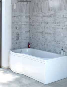 Trojan Concert 1675 x 850mm P Shaped Left Hand 5mm Shower Bath With Panel