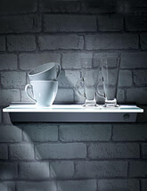 Sensio Florence IP44 LED Glass Shelf Light - Image