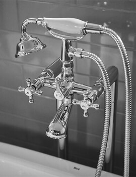 Roca Carmen Chrome Bath Shower Mixer Tap With Kit - Image