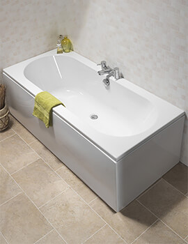 IMEX Curve White 1800 x 800mm Double Ended Bath - Image