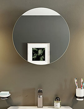 Croydex Severn Stainless Steel Circular Door Mirror Cabinet - Image