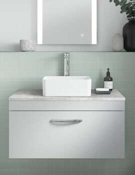 Nuie Athena Single Drawer Wall Hung Cabinet With Worktop Or Basin - Image